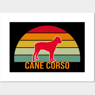 Cane Corso Vintage Silhouette Posters and Art